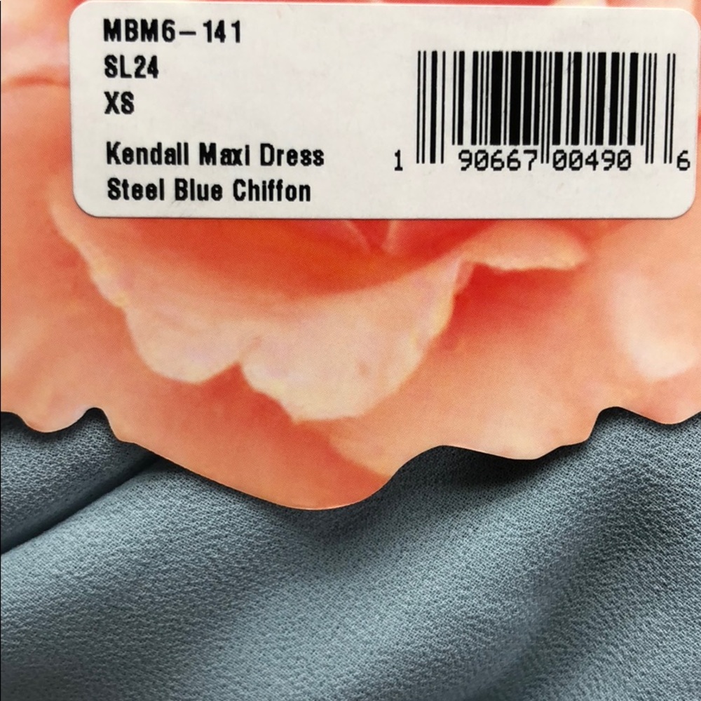 SHOW ME YOUR MUMU KENDALL MAXI DRESS STEEL BLUE XS - Picture 5 of 5